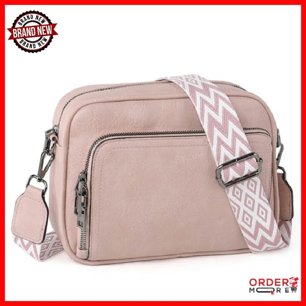 Leather Crossbody Bag with 8 Card Slots, Anti-Theft Design, Adjustable Strap - Picture 2 of 8